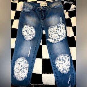 Brand new lace jeans!